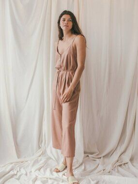 OZMA Cypress Playsuit, Silk Noil, Sand
